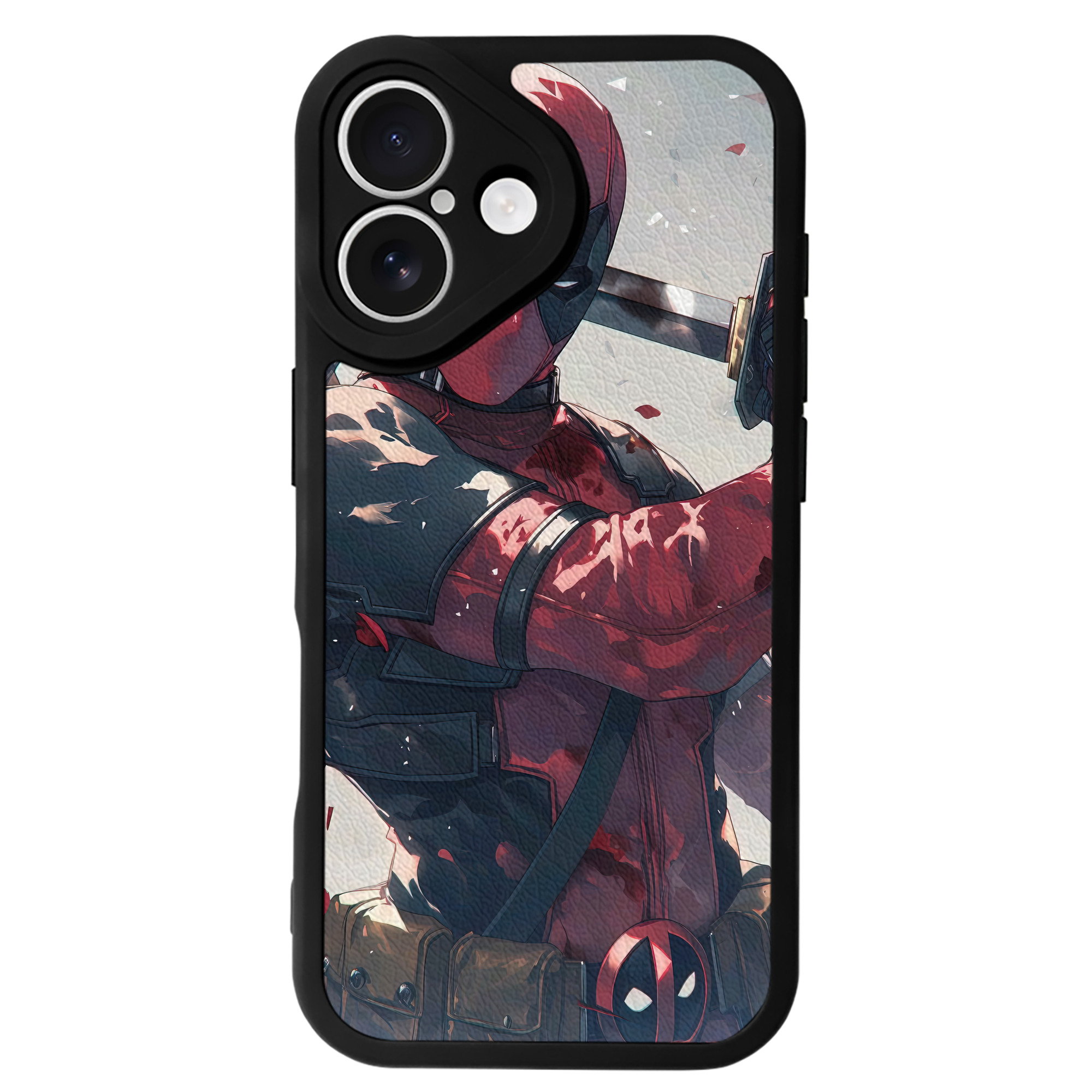 （画像用） Deadpool デッドプール 【iPhone 16シリーズ対応】シリコンスマホケース（レザー調） 材質：シリコン